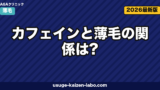 カフェインと薄毛の関係は？摂取量・外用効果・頭皮への影響を最新エビデンスで解説【2026年】
