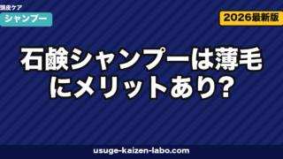 石鹸シャンプーは薄毛にメリットあり？皮脂ケア効果と正しい使い方を徹底解説【2026年】