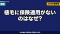 植毛に保険適用がないのはなぜ?公的医療保険の対象範囲と費用負担の現実【2026年最新】