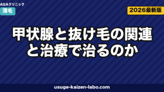 甲状腺と抜け毛の関係｜橋本病・バセドウ病で薄毛が治る7つの方法【2026年】