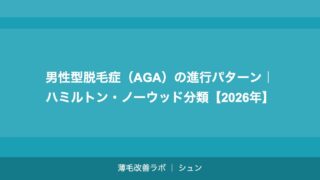 男性型脱毛症（AGA）の進行パターン｜ハミルトン・ノーウッド分類【2026年】