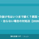 産後の抜け毛はいつまで続く？原因・改善方法・治らない場合の対処法【2026年】