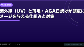 紫外線（UV）と薄毛・AGA【2026年】日焼けが頭皮にダメージを与える仕組みと対策