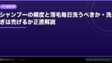 シャンプーの頻度と薄毛【2026年】毎日洗うべきか・洗いすぎは禿げるか正直解説