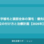 M字植毛と頭部全体の薄毛｜優先順位の付け方と治療計画【2026年】