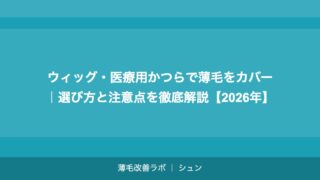 ウィッグ・医療用かつらで薄毛をカバー｜選び方と注意点を徹底解説【2026年】