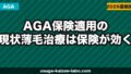 AGA保険適用の現状|薄毛治療は保険が効く?自由診療との違いを解説【2026年】