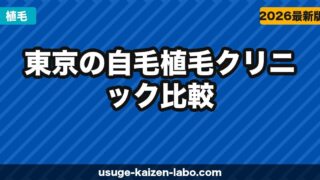 東京の自毛植毛クリニック比較【アスク井上・アイランドタワー・東京植毛CL 2026年決定版】