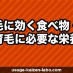 薄毛に効く食べ物・食事｜育毛に必要な栄養素と食事メニューを徹底解説【2026年】