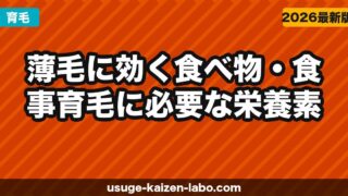 薄毛に効く食べ物・食事｜育毛に必要な栄養素と食事メニューを徹底解説【2026年】