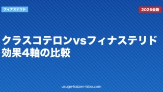 クラスコテロンvsフィナステリド｜効果4軸の比較【2026年最新】