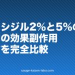 ミノキシジル2%と5%の違い|濃度別の効果・副作用・選び方を完全比較