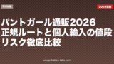 パントガール通販2026｜正規ルートと個人輸入の値段・リスク徹底比較