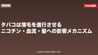 タバコは薄毛を進行させる｜ニコチン・血流・髪への影響メカニズム