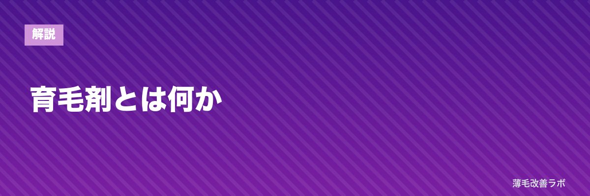 育毛剤とは何か | 薄毛改善ラボ
