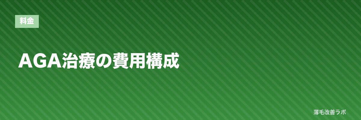 AGA治療の費用構成 | 薄毛改善ラボ