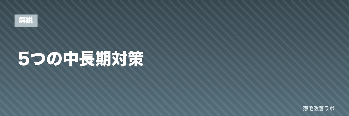 5つの中長期対策 | 薄毛改善ラボ