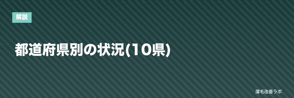 都道府県別の状況(10県) | 薄毛改善ラボ