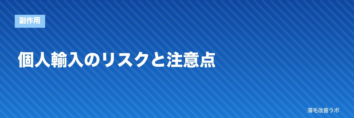 個人輸入のリスクと注意点 | 薄毛改善ラボ