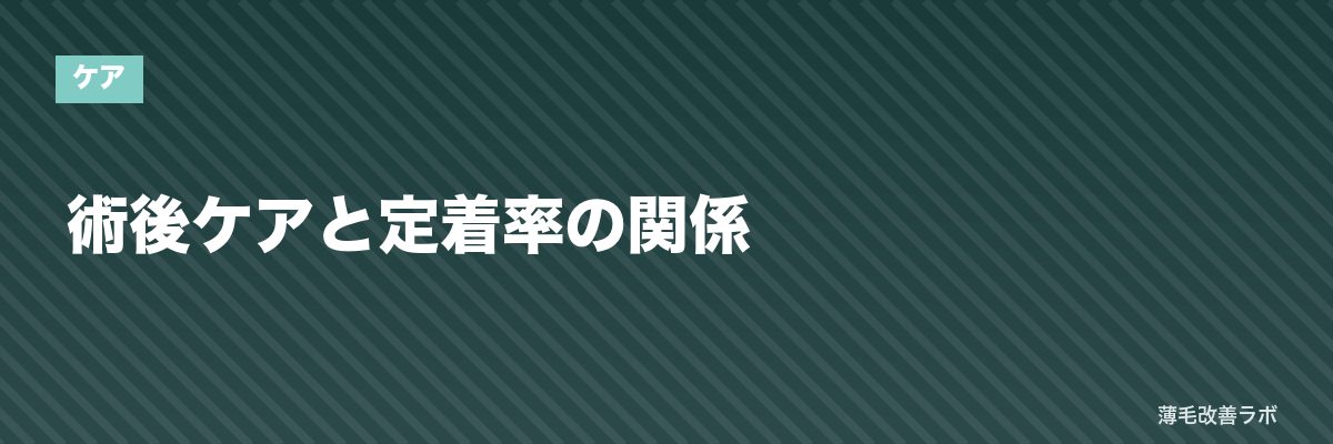 術後ケアと定着率の関係 | 薄毛改善ラボ