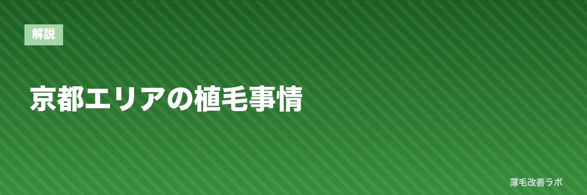 京都エリアの植毛事情 | 薄毛改善ラボ