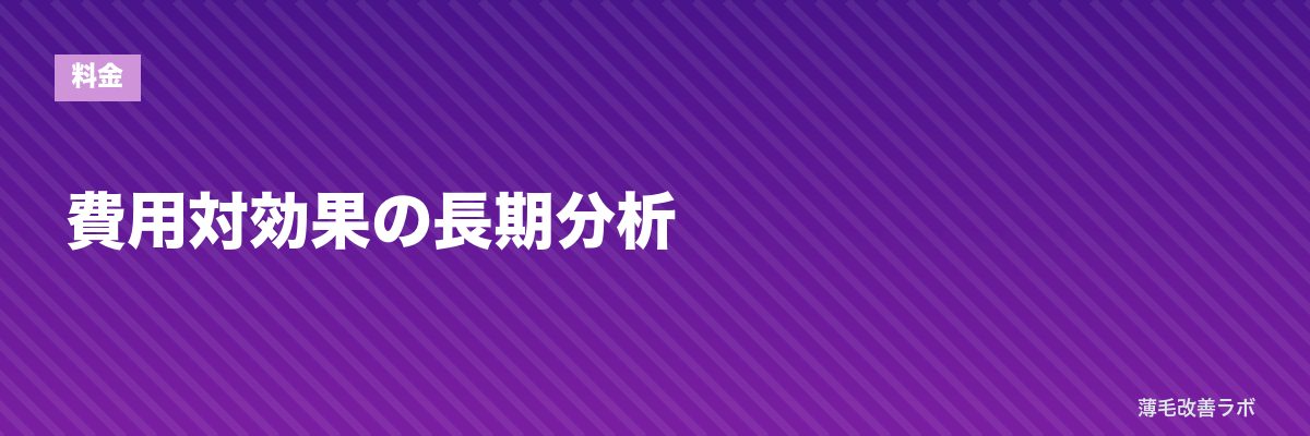 費用対効果の長期分析 | 薄毛改善ラボ