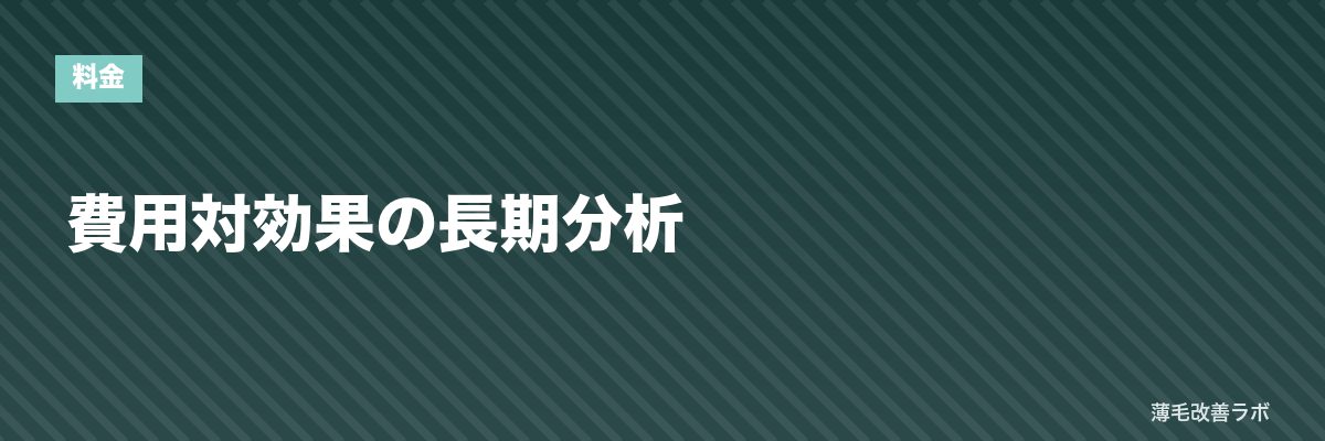 費用対効果の長期分析 | 薄毛改善ラボ