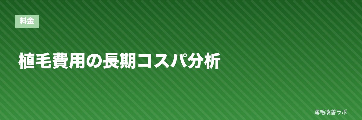 植毛費用の長期コスパ分析 | 薄毛改善ラボ