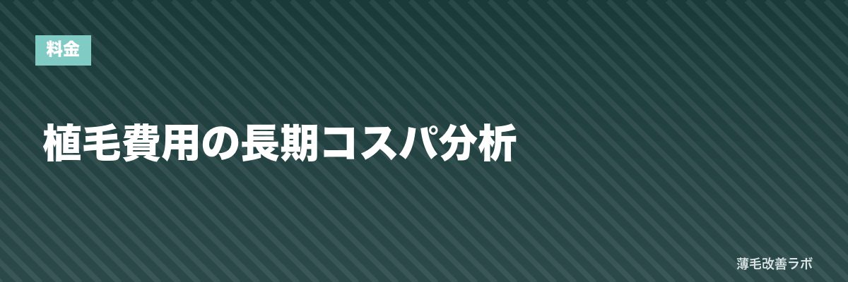 植毛費用の長期コスパ分析 | 薄毛改善ラボ