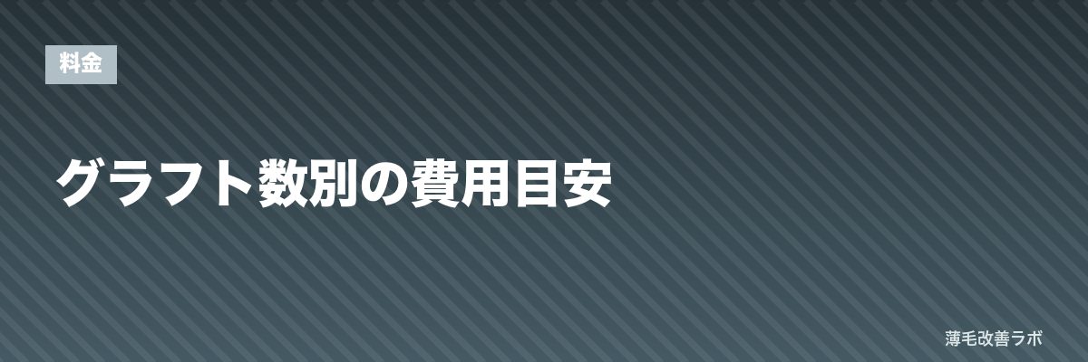 グラフト数別の費用目安 | 薄毛改善ラボ