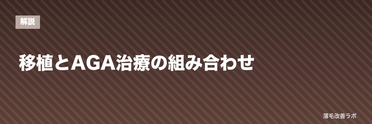移植とAGA治療の組み合わせ | 薄毛改善ラボ