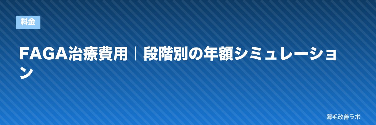 FAGA治療費用｜段階別の年額シミュレーション | 薄毛改善ラボ