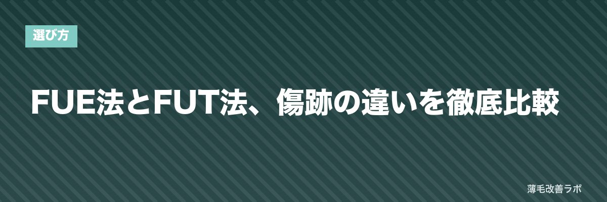 FUE法とFUT法、傷跡の違いを徹底比較 | 薄毛改善ラボ