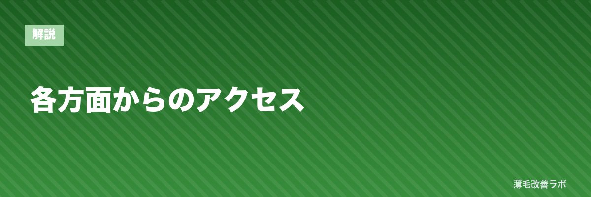 各方面からのアクセス | 薄毛改善ラボ
