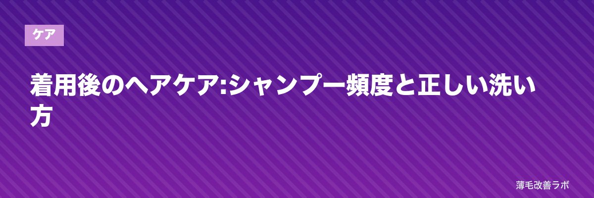 着用後のヘアケア:シャンプー頻度と正しい洗い方 | 薄毛改善ラボ