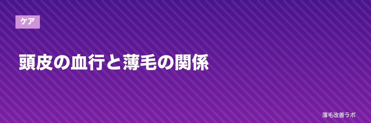 頭皮の血行と薄毛の関係 | 薄毛改善ラボ