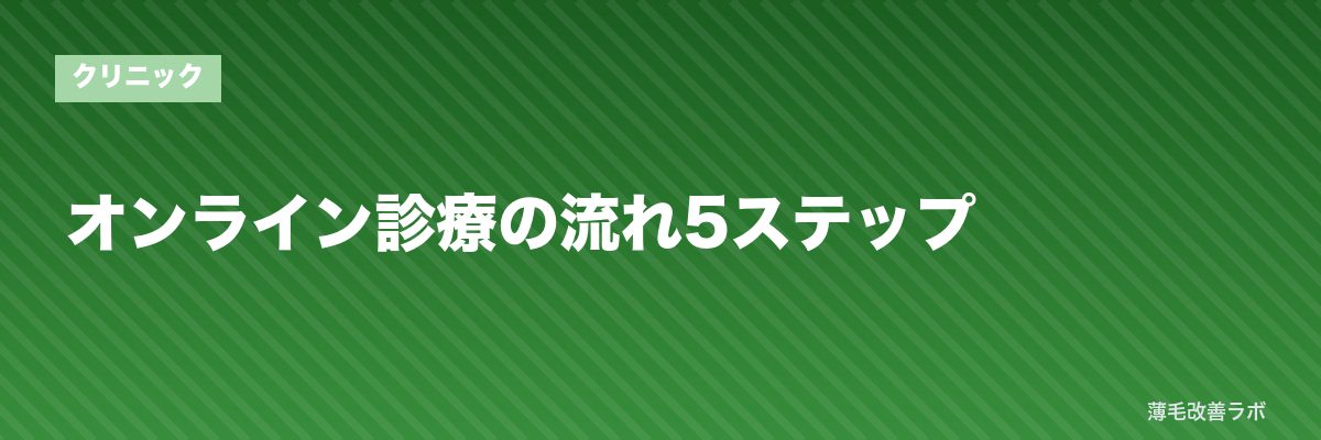 オンライン診療の流れ5ステップ | 薄毛改善ラボ