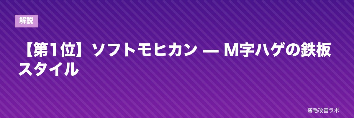 【第1位】ソフトモヒカン — M字ハゲの鉄板スタイル | 薄毛改善ラボ
