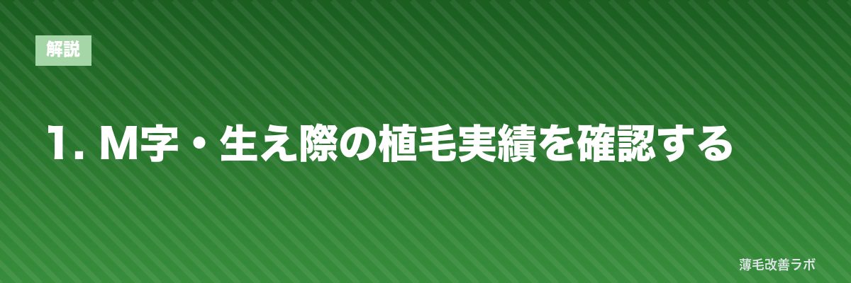 1. M字・生え際の植毛実績を確認する | 薄毛改善ラボ