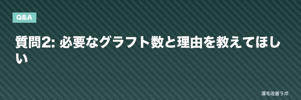 質問2: 必要なグラフト数と理由を教えてほしい | 薄毛改善ラボ
