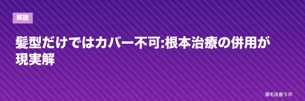 髪型だけではカバー不可:根本治療の併用が現実解 | 薄毛改善ラボ