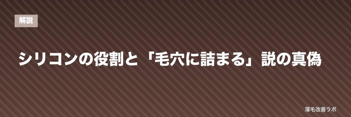 シリコンの役割と「毛穴に詰まる」説の真偽 | 薄毛改善ラボ