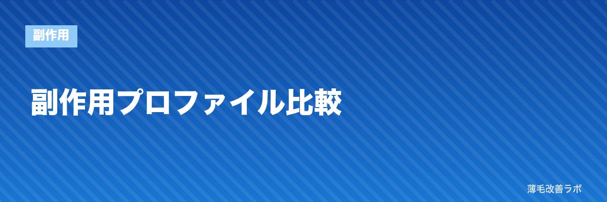 副作用プロファイル比較 | 薄毛改善ラボ