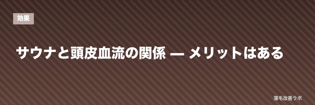 サウナと頭皮血流の関係 — メリットはある | 薄毛改善ラボ