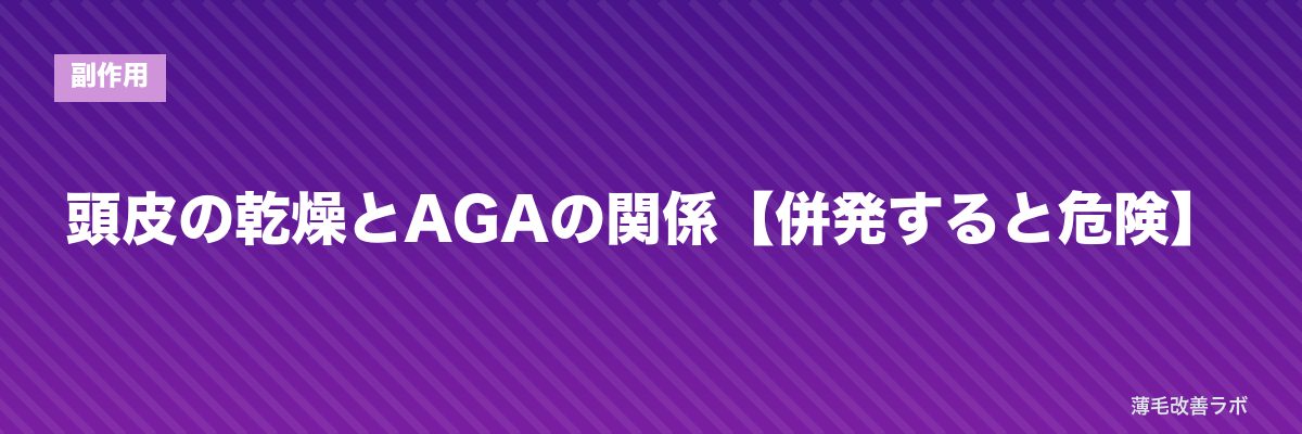 頭皮の乾燥とAGAの関係【併発すると危険】 | 薄毛改善ラボ