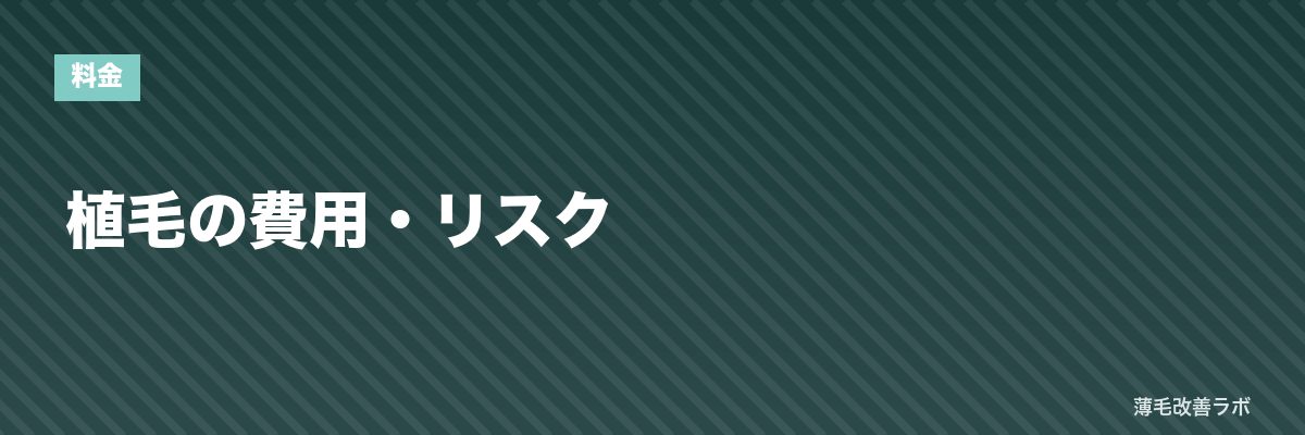 植毛の費用・リスク | 薄毛改善ラボ