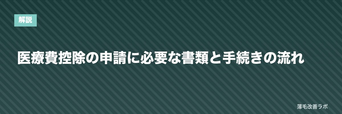 医療費控除の申請に必要な書類と手続きの流れ | 薄毛改善ラボ