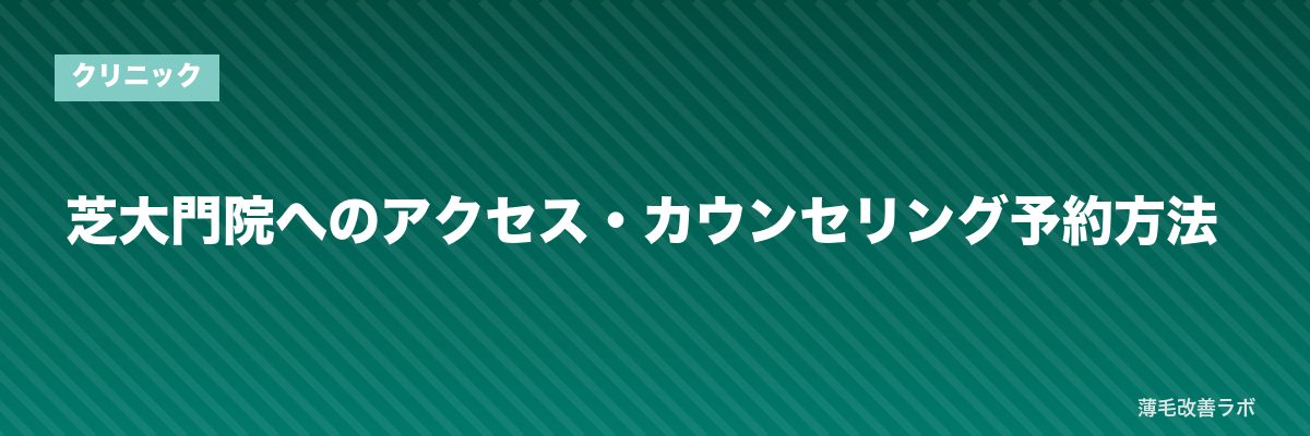 芝大門院へのアクセス・カウンセリング予約方法 | 薄毛改善ラボ