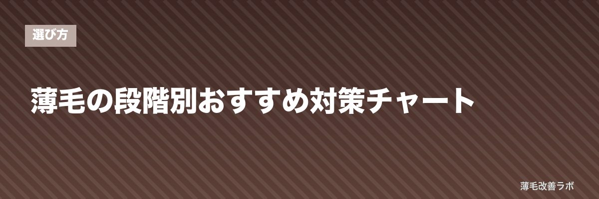 薄毛の段階別おすすめ対策チャート | 薄毛改善ラボ