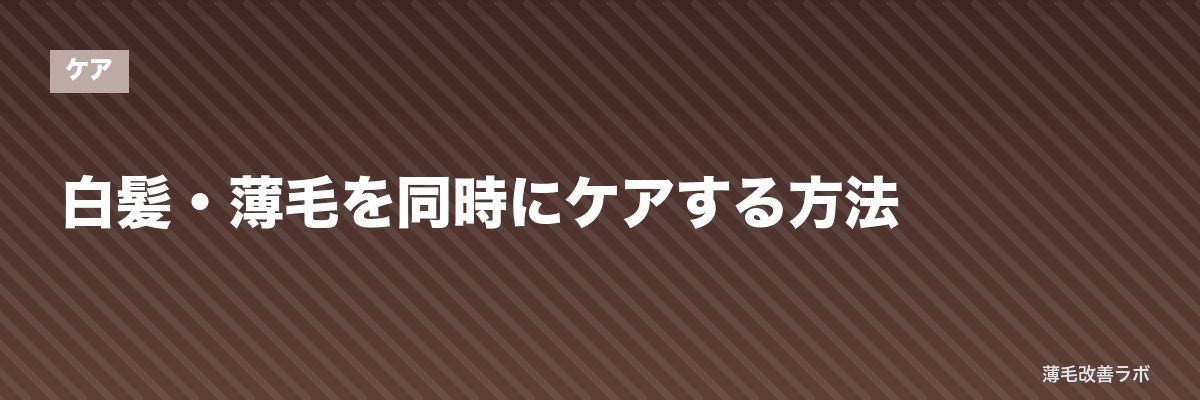白髪・薄毛を同時にケアする方法 | 薄毛改善ラボ